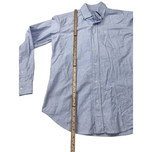 Chaps Coastland Wash Oxford Womens Blue Striped Button-Down Shirt Size S 100% Co - Picture 6 of 11